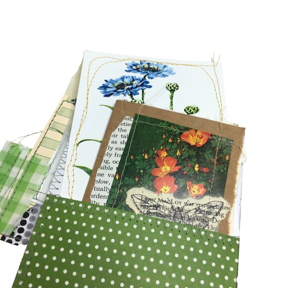 Writing Junk Journal Vintage Style Fabric Cover Diary Includes Ephemera No 9 u - Picture 7 of 10